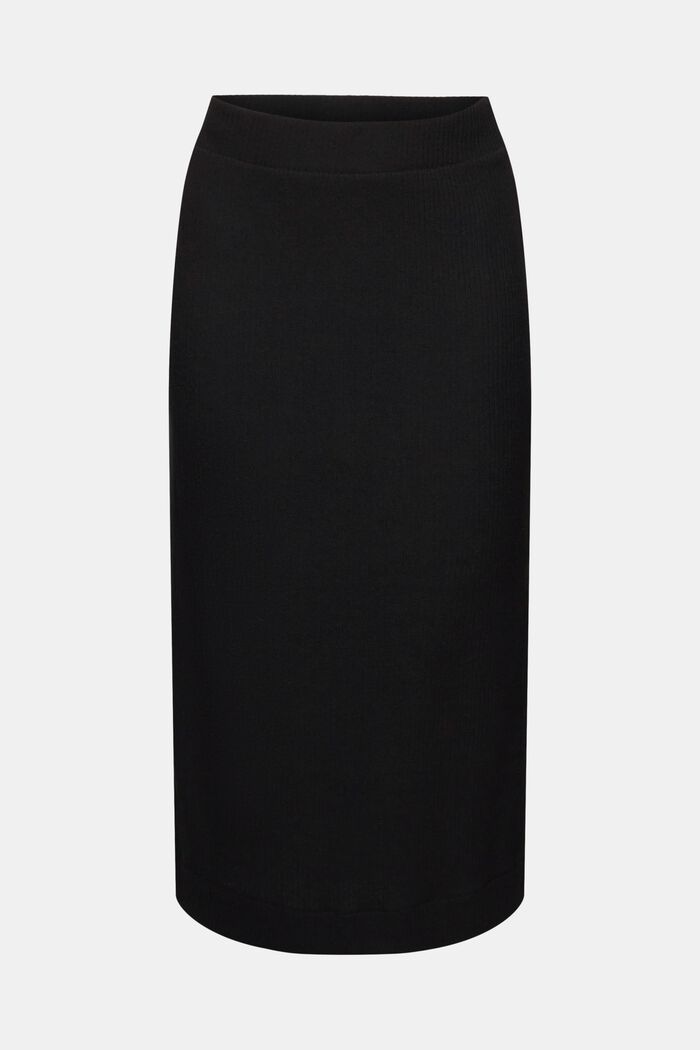 Žebrovaná midi sukně, BLACK, detail image number 7