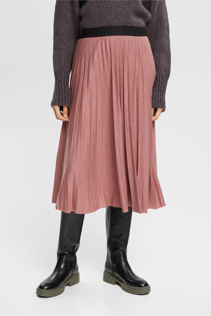 Plisovaná midi sukně, TERRACOTTA, detail image number 0