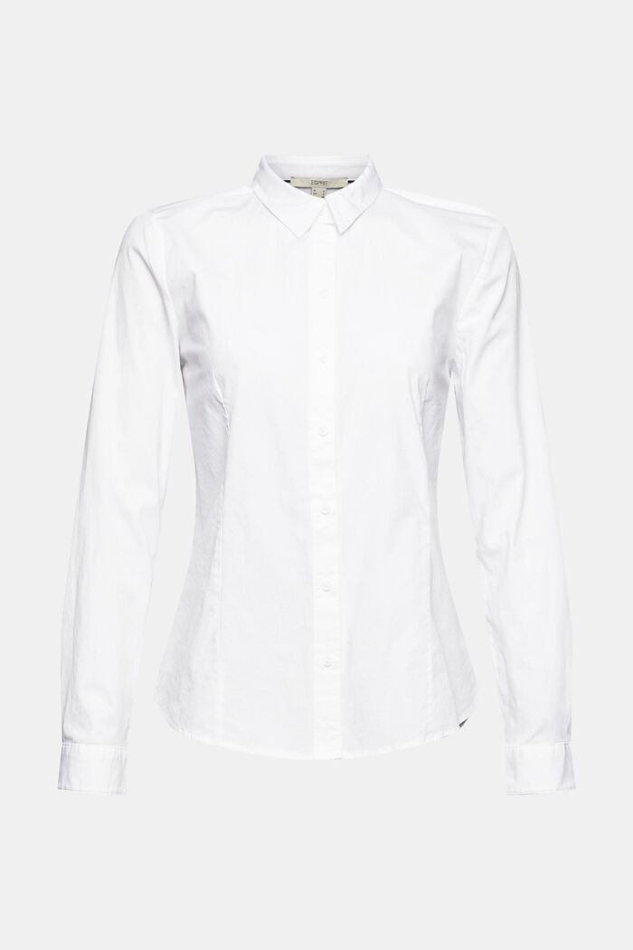 Vypasovaná košilová halenka, WHITE, overview