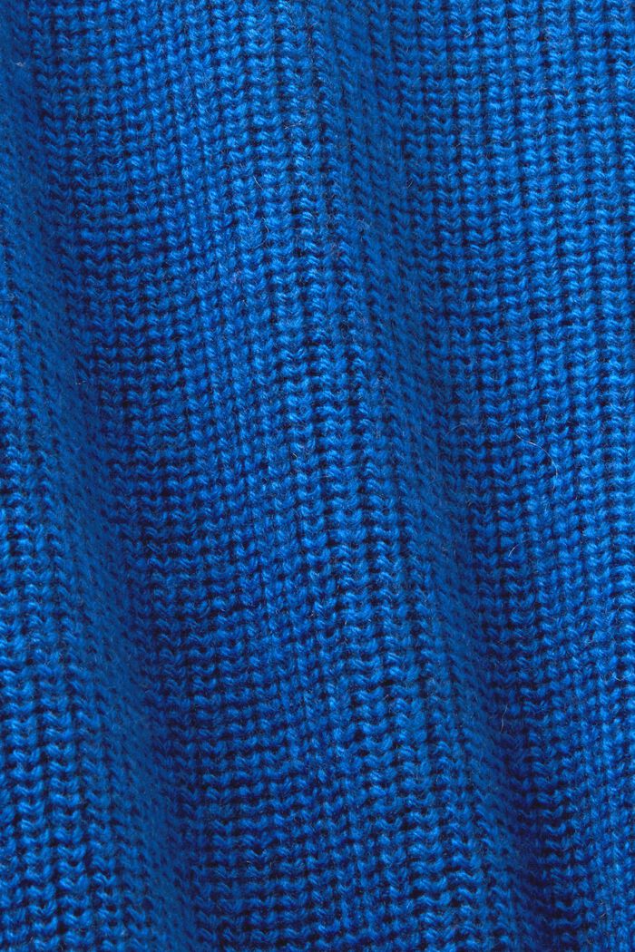 Vesta z žebrové pleteniny z vlněné směsi, BRIGHT BLUE, detail image number 5