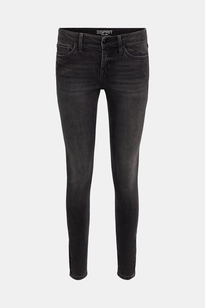 Skinny džíny s nízkým pasem, BLACK DARK WASHED, detail image number 6