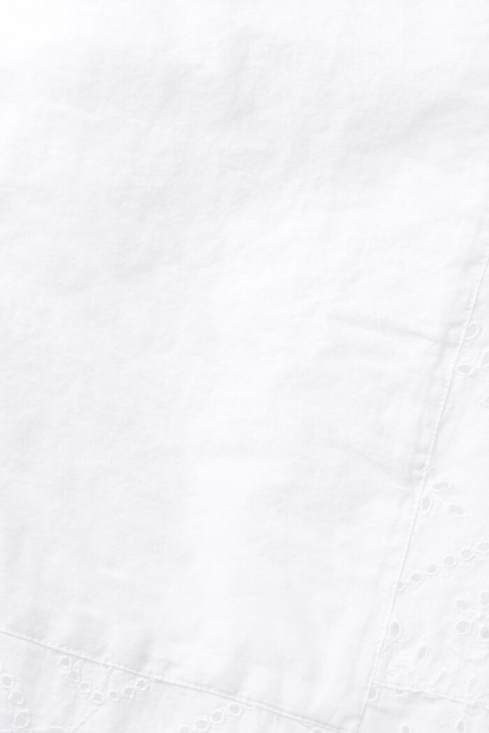 Halenka oversize s dírkovanou krajkou, WHITE, detail image number 4