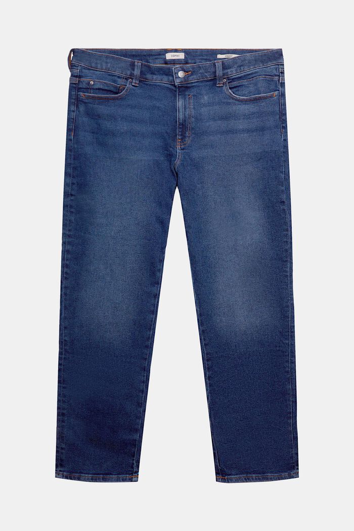 CURVY džíny s rovným střihem, strečová bavlna, BLUE DARK WASHED, detail image number 2