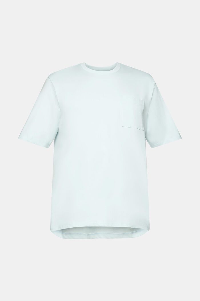 Žerzejové tričko, 100 % bavlna, LIGHT AQUA GREEN, detail image number 6