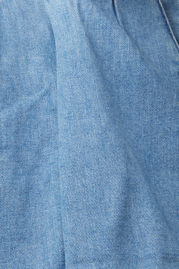 Džínové šortky se sklady v pase, BLUE LIGHT WASHED, detail image number 4