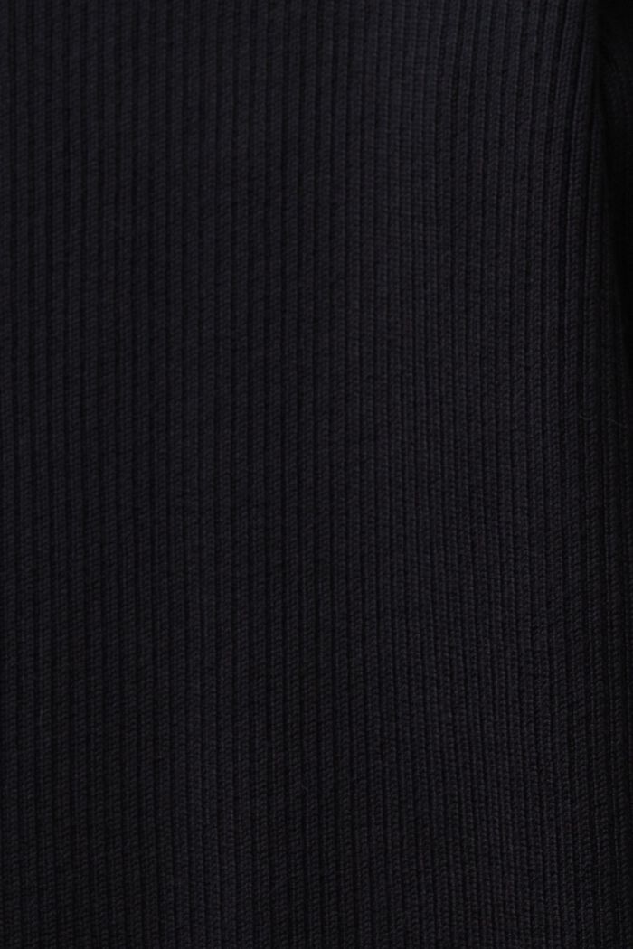 Minišaty z žebrové pleteniny, s krátkým rolákem, BLACK, detail image number 5