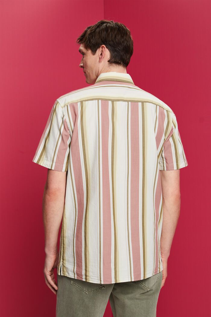 Vzorovaná košile s krátkým rukávem, 100% bavlna, DARK OLD PINK, detail image number 3