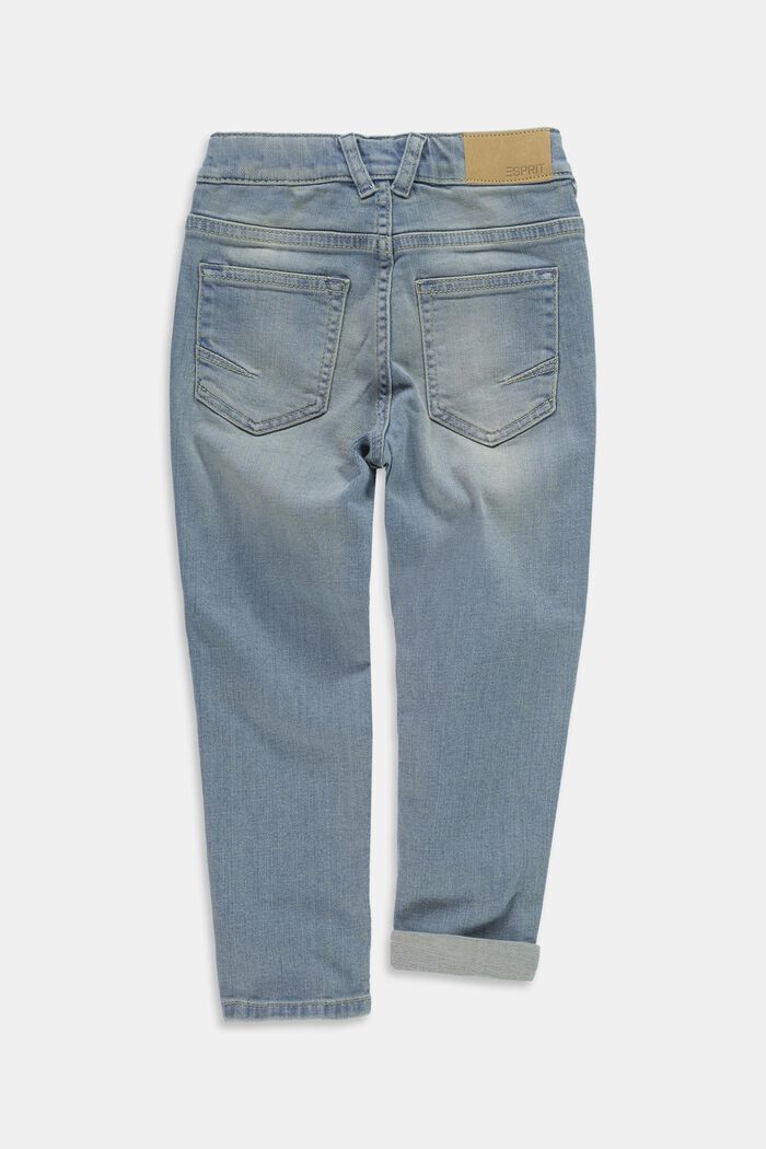 seprané strečové džíny s nastavitelným pasem, BLUE BLEACHED, detail image number 1