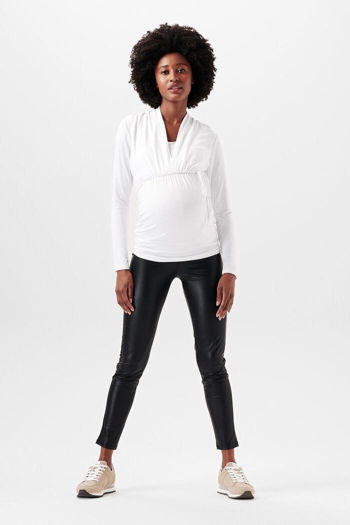 Kojicí tričko s dlouhým rukávem, LENZING™ ECOVERO™, WHITE, detail image number 0