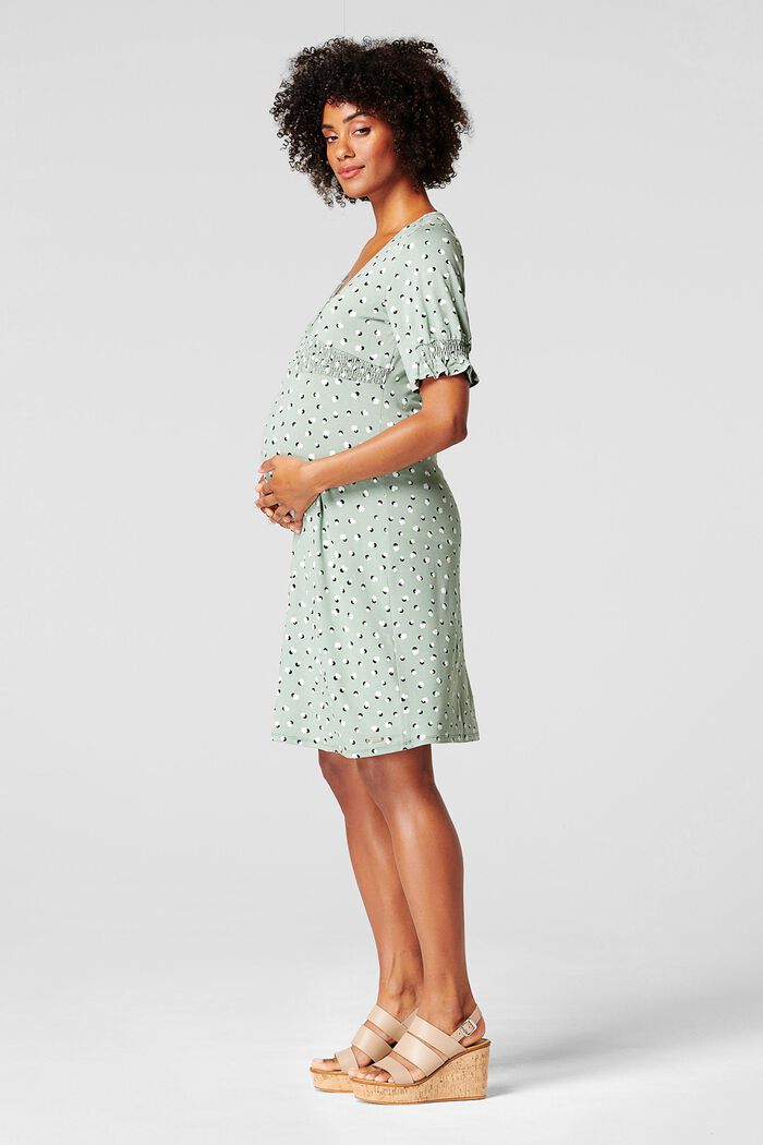 Šaty s úpravou pro kojení, LENZING™ ECOVERO™, GREY MOSS, detail image number 4