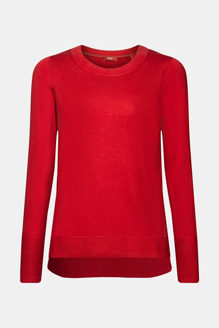 Jemně tkaný pulovr, DARK RED, detail image number 6