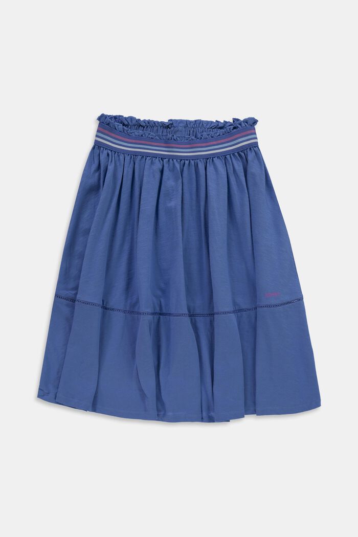 Midi sukně s proužkovaným nápletem, BLUE, detail image number 0