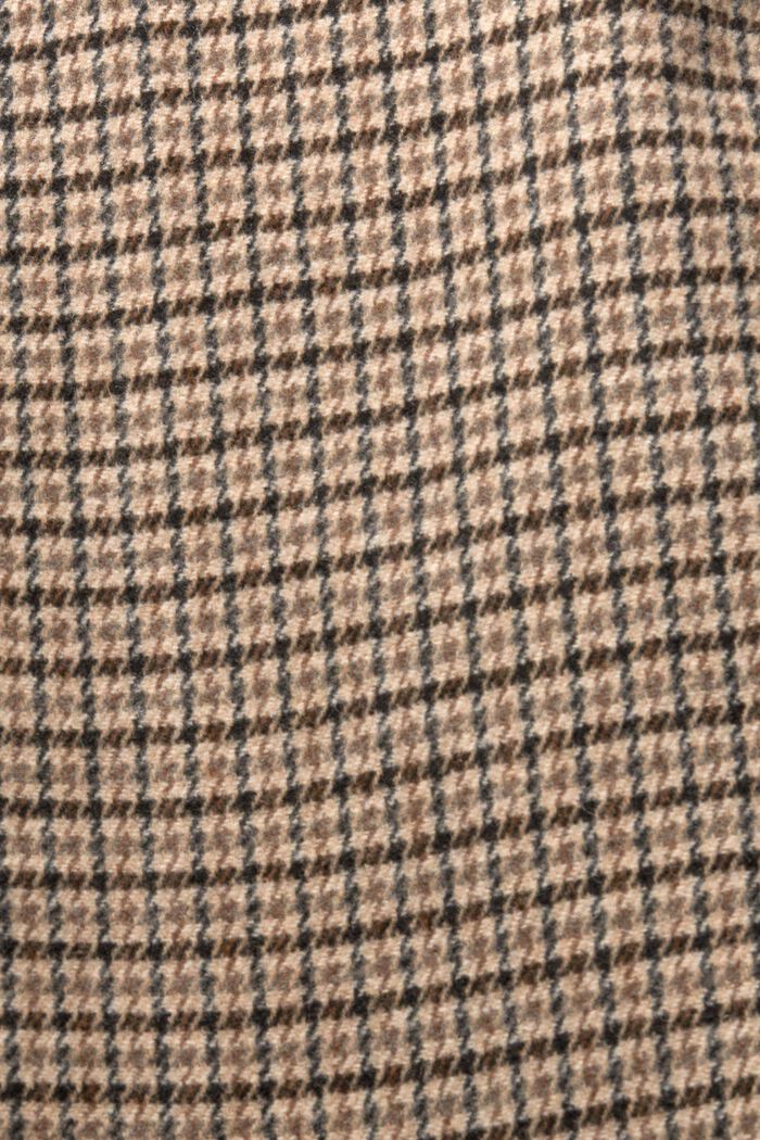 Károvaný kabát z vlněné směsi, BARK, detail image number 4