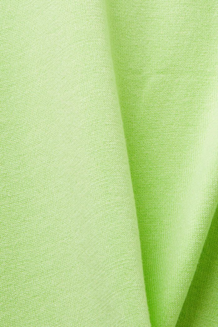 Pletený svetřík s krátkým rukávem a polo límečkem, CITRUS GREEN, detail image number 4
