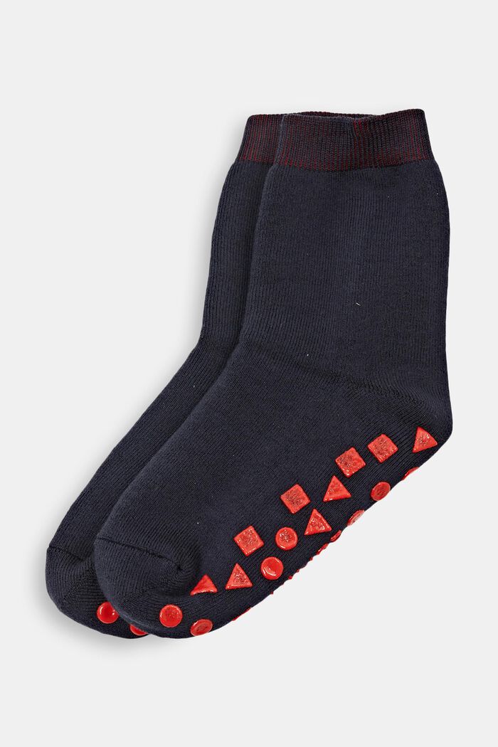 Protiskluzové ponožky ze směsi s bio bavlnou, MARINE, detail image number 0
