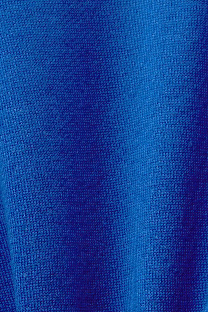 Pulovr s rolákem, z vlny, BRIGHT BLUE, detail image number 5