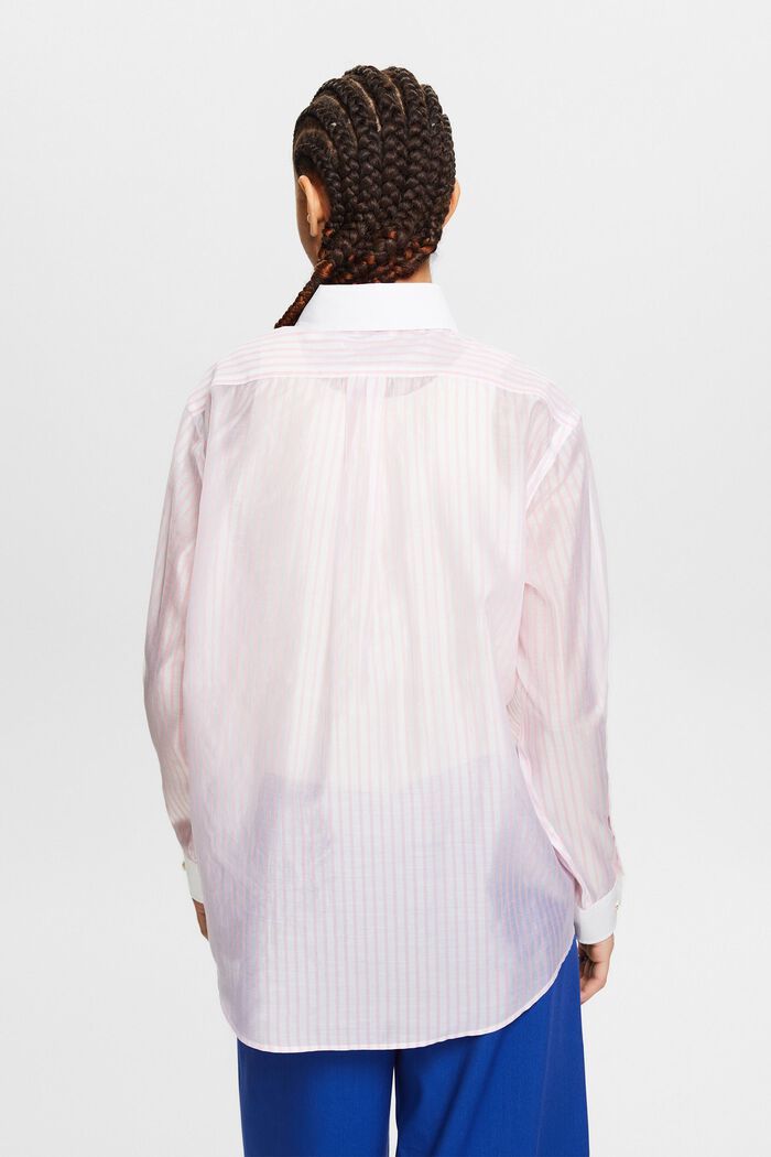 Průhledná pruhovaná propínací košile, PASTEL PINK, detail image number 2