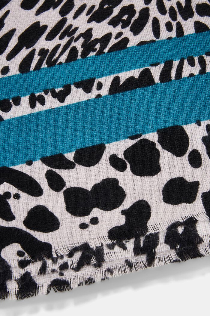 Z recyklovaného materiálu: šátek s levhartím vzorem, MEDIUM GREY, detail image number 2
