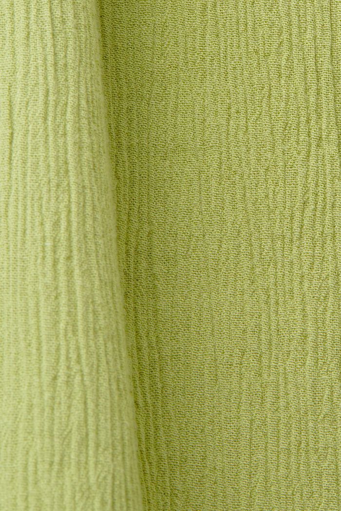 Maxi šaty z pomačkaného materiálu, PISTACHIO GREEN, detail image number 6