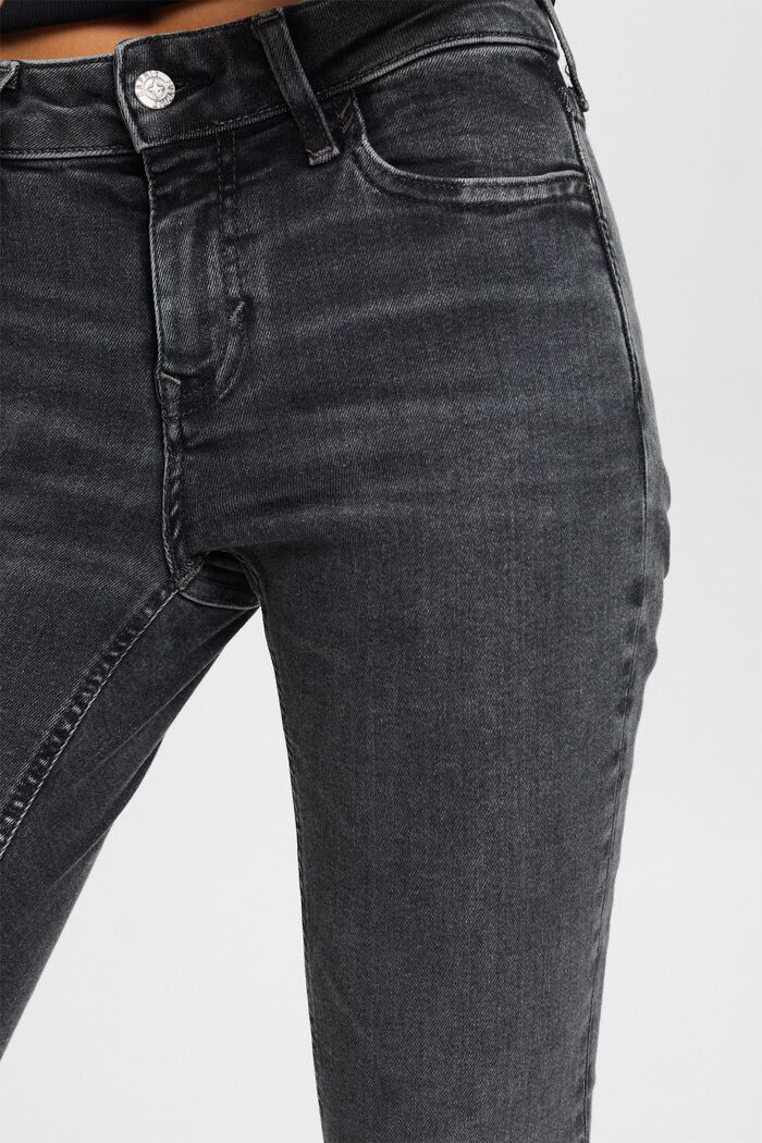 Skinny džíny se střední výškou pasu, BLACK DARK WASHED, detail image number 2