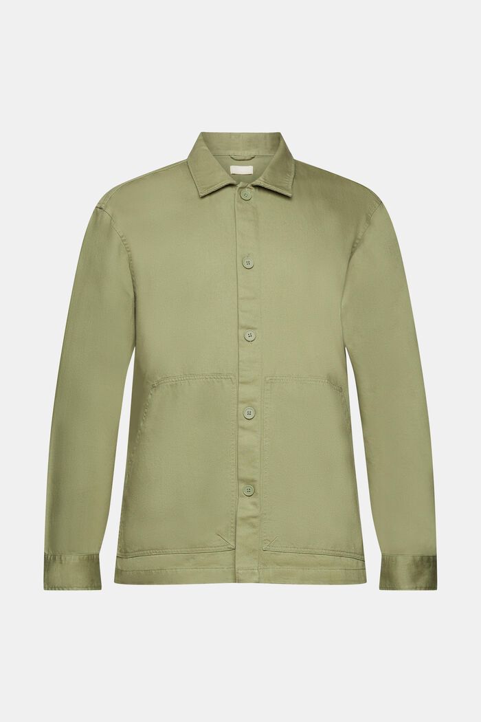 Košilová bunda z bio bavlny, LIGHT KHAKI, detail image number 6
