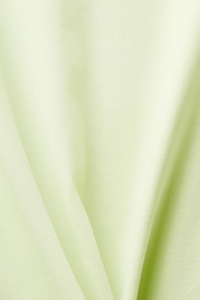 Tričko z žerzeje, se špičatým výstřihem, PASTEL GREEN, detail image number 4