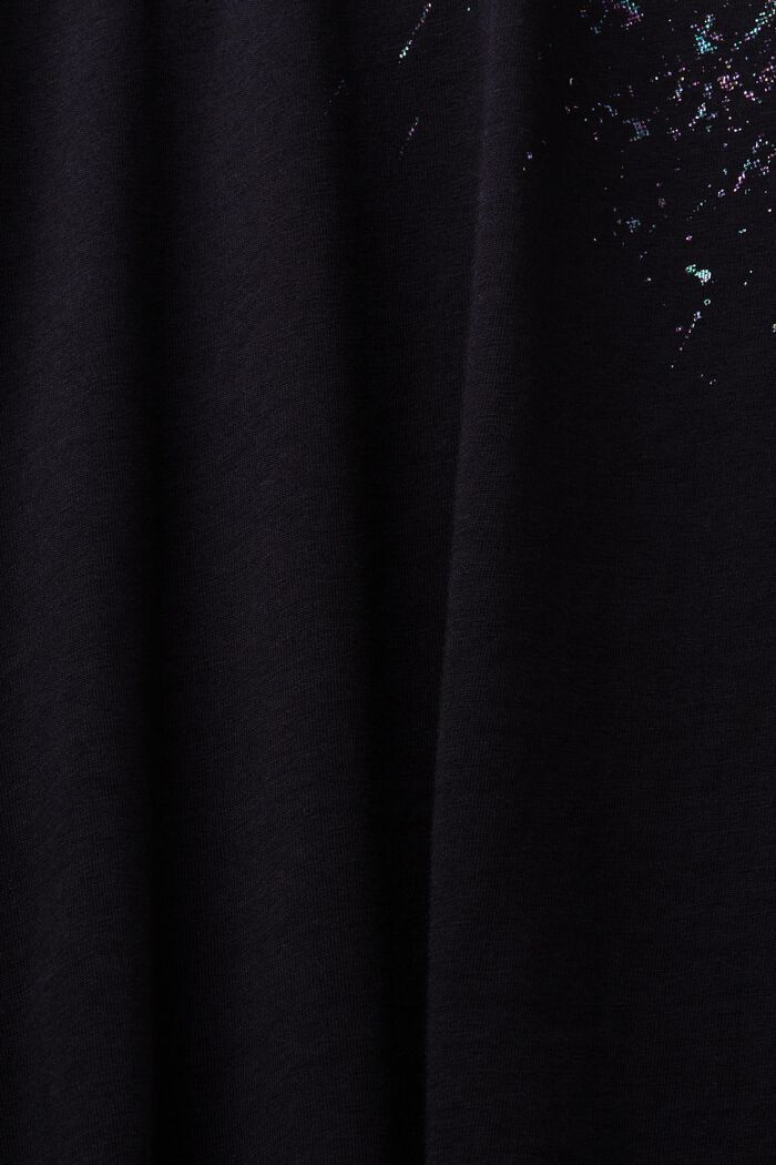 Tričko s potiskem a kulatým výstřihem, BLACK, detail image number 5