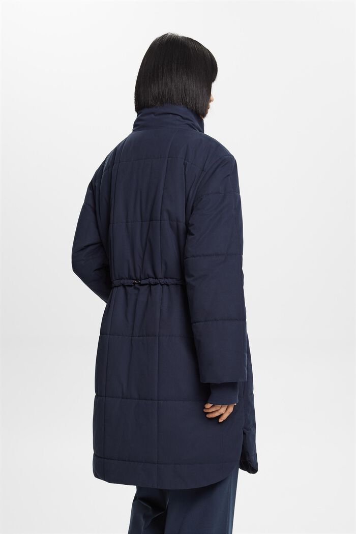 Recyklováno: prošívaný kabát s flísovou podšívkou, NAVY, detail image number 4