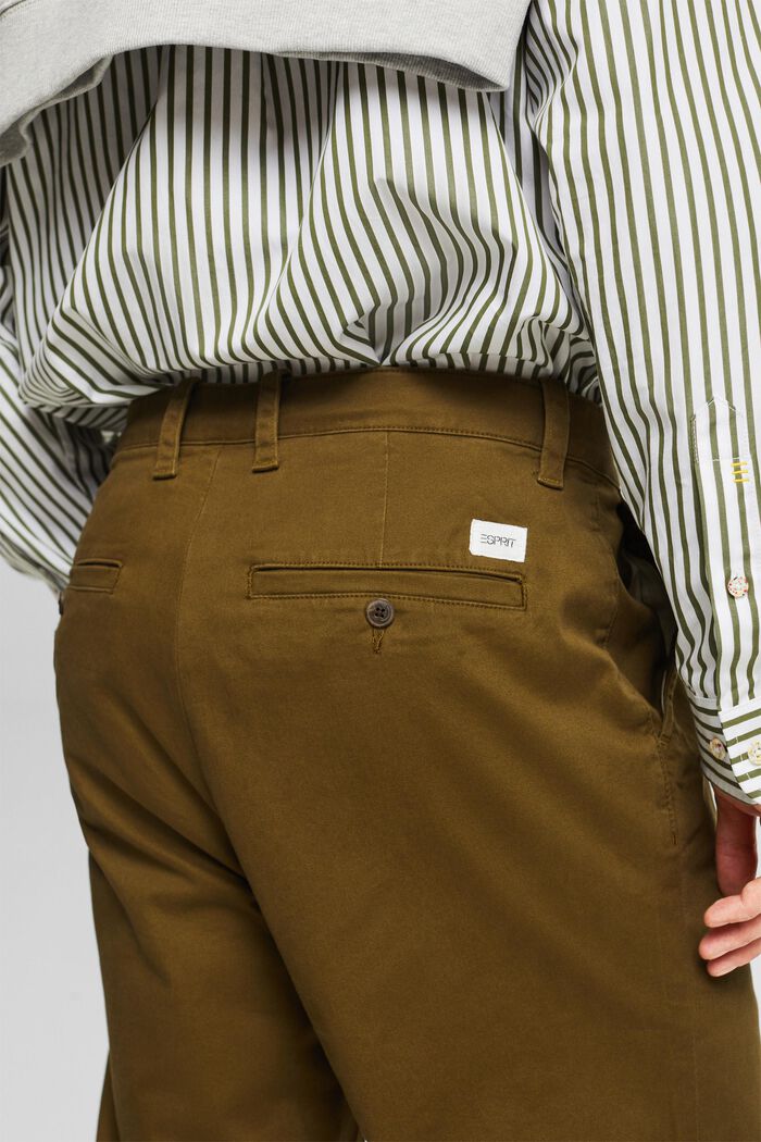 Vintage kalhoty chino s rovným střihem, KHAKI GREEN, detail image number 3