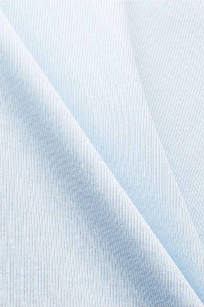 Tričko s kulatým výstřihem, z bavlněného žerzeje, PASTEL BLUE, detail image number 5