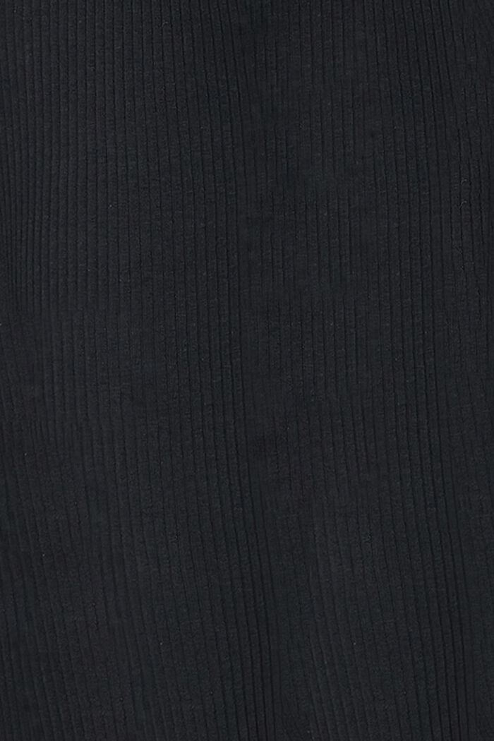 Legíny s pasem pod bříškem, bio bavlna, BLACK, detail image number 3
