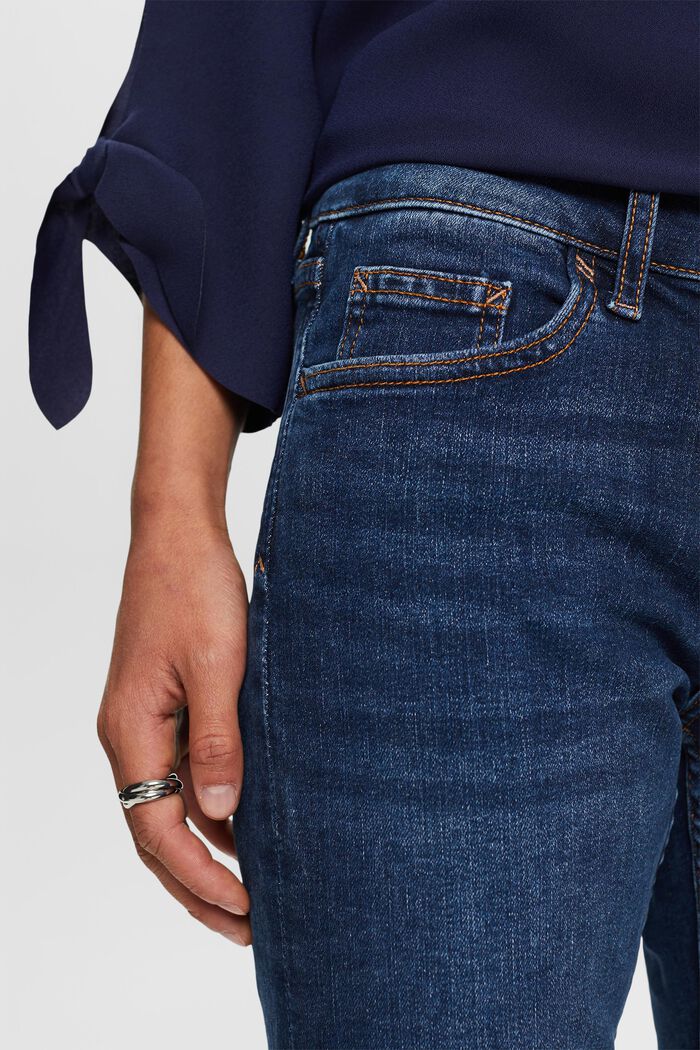 Bootcut džíny se středně vysokým pasem, BLUE DARK WASHED, detail image number 2