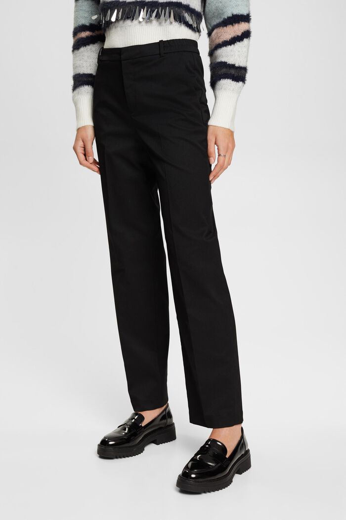 Kalhoty s rovnými nohavicemi, BLACK, detail image number 0