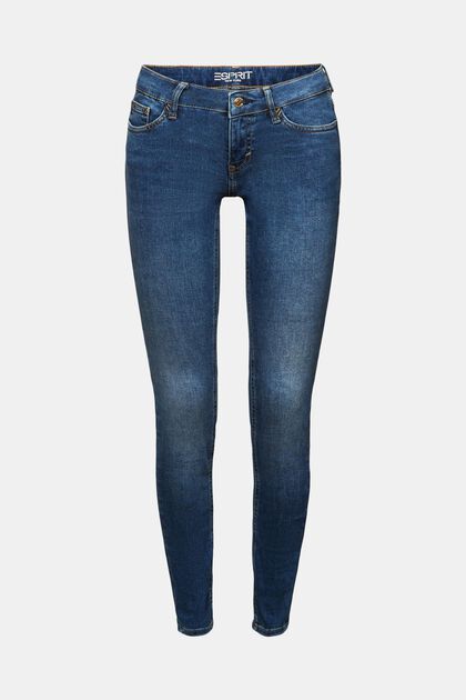 Z recyklovaného materiálu: skinny džíny s nízkým sedem