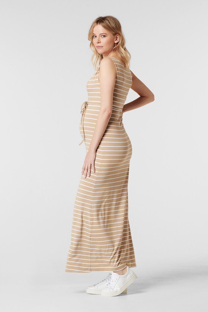 Žerzejové šaty s úpravou pro kojení, LENZING™ ECOVERO™, SAND, detail image number 3