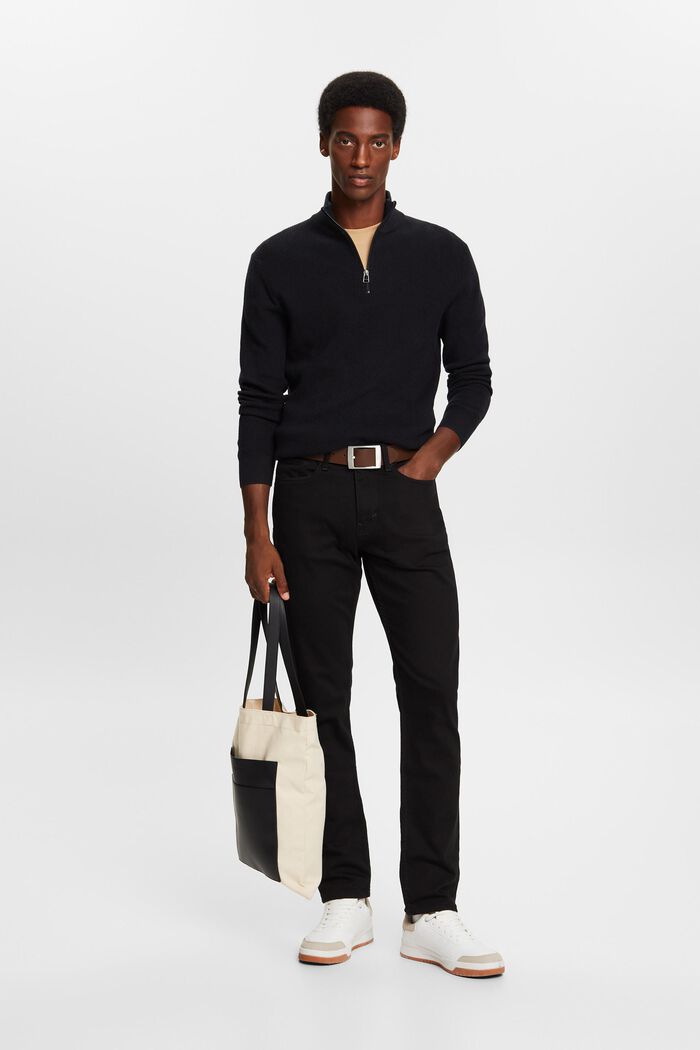 Slim džíny se střední výškou pasu, BLACK RINSE, detail image number 1