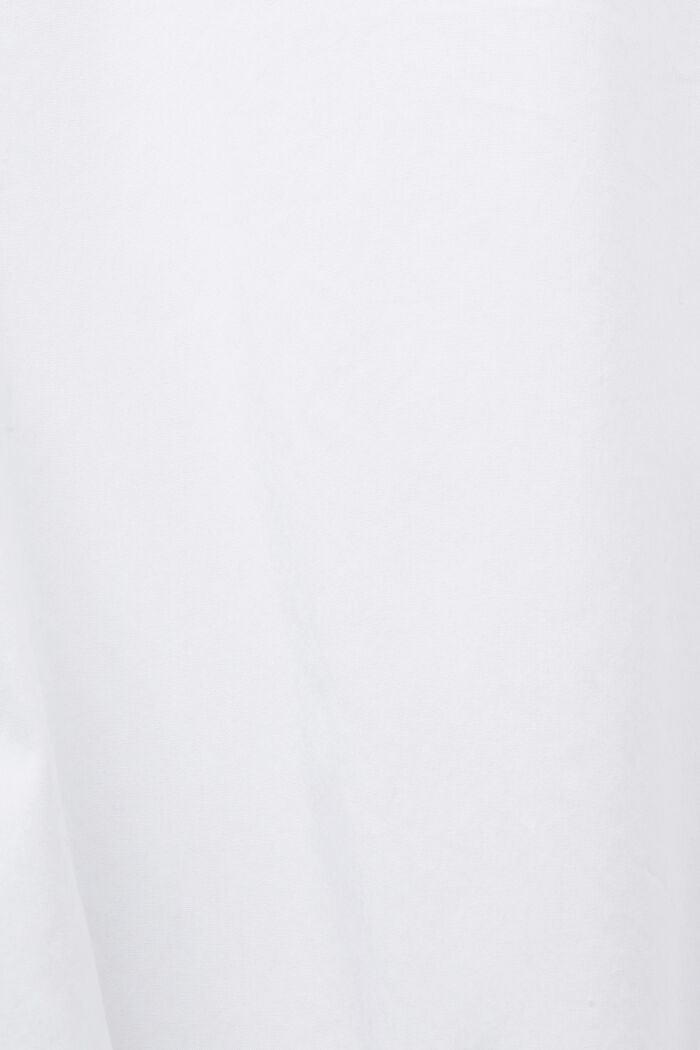 Bavlněný popelínový top s krátkým rukávem, WHITE, detail image number 4