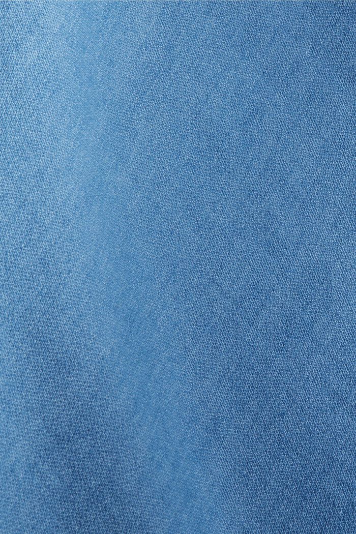 Košilová halenka z imitace denimu, 100% bavlna, BLUE MEDIUM WASHED, detail image number 4