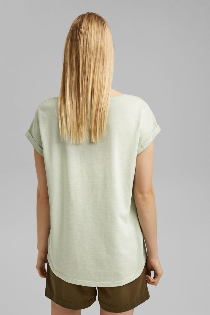 Z recyklovaného materiálu: tričko s potiskem a s bio bavlnou, PASTEL GREEN, detail image number 3