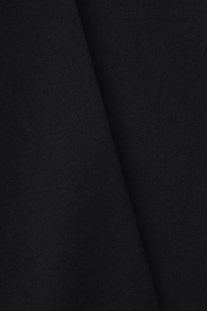 Košilové midi šaty ze zmačkaného materiálu, BLACK, detail image number 4