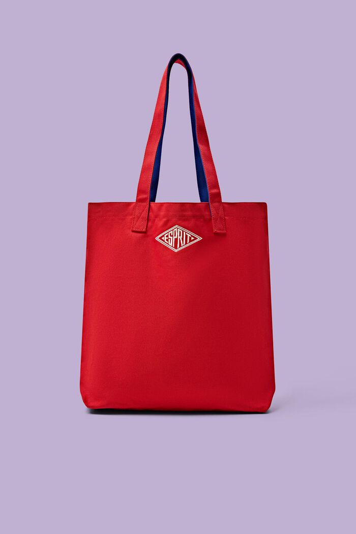 Bavlněná kabelka tote bag s logem, DARK RED, detail image number 0
