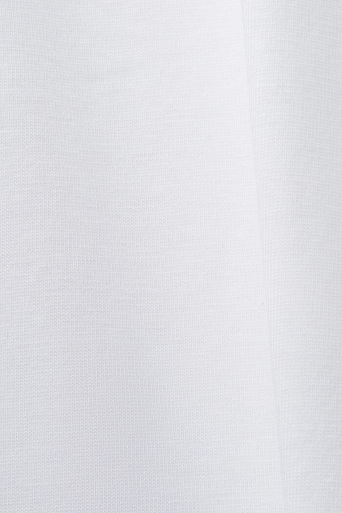CURVY bavlněné tričko s potiskem na předním dílu, WHITE, detail image number 1