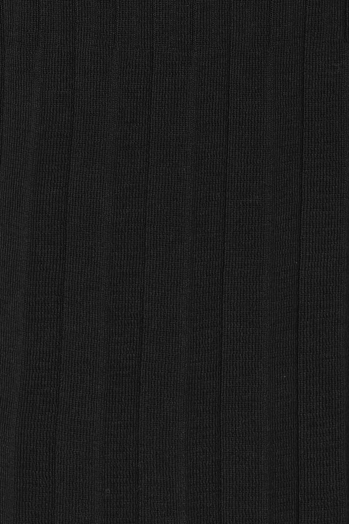 Plisované pletené šaty, bio bavlna, BLACK INK, detail image number 0