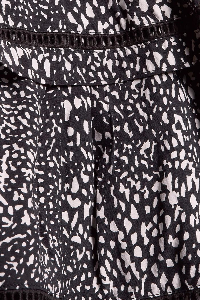 Sukně s volány a vzorem, LENZING™ ECOVERO, BLACK, detail image number 4