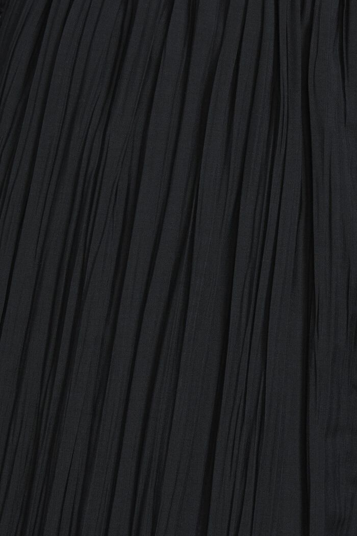 Šortky s vysokým pasem a se sklady, BLACK, detail image number 5