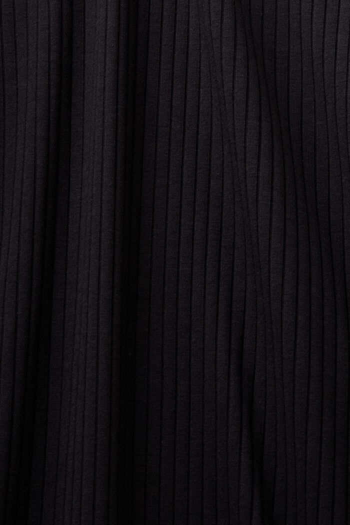 Žebrové midi šaty s odhalenými rameny, BLACK, detail image number 6