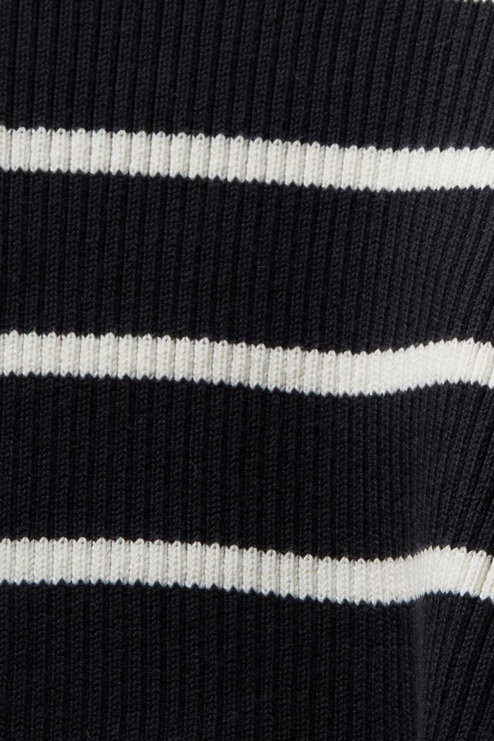 Proužkovaný pulovr s dlouhým rukávem, BLACK, detail image number 5