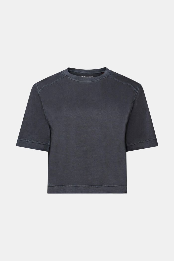 Krátké a široké bavlněné tričko, BLACK, detail image number 7
