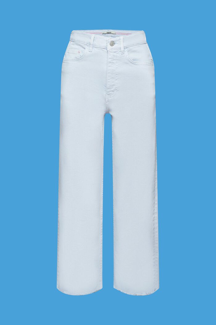 Kalhoty s rovnými nohavicemi a vysokým pasem, LIGHT BLUE, detail image number 7