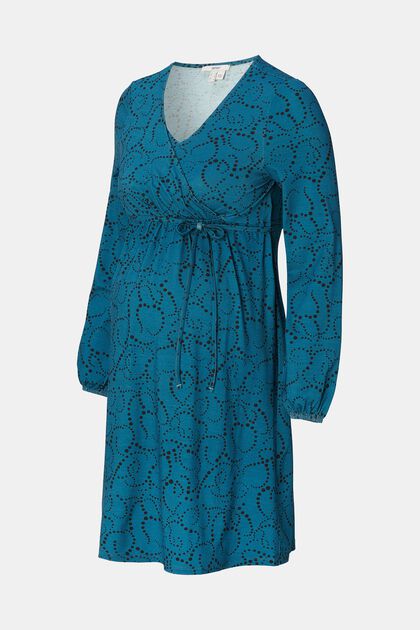 Žerzejové šaty se vzorem, LENZING™ ECOVERO™, BLUE CORAL, overview